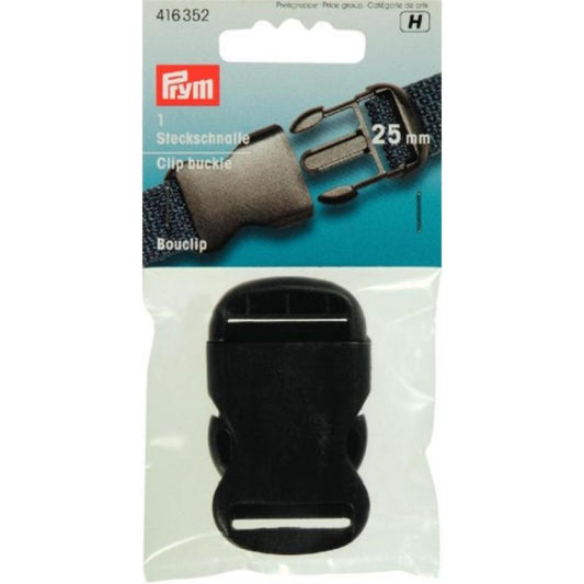 Steckschnallen 25 mm schwarz für Rucksäcke und Taschen - Prym 416352