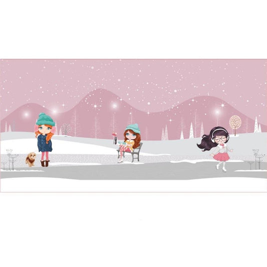 Panel Mädchen im Schnee