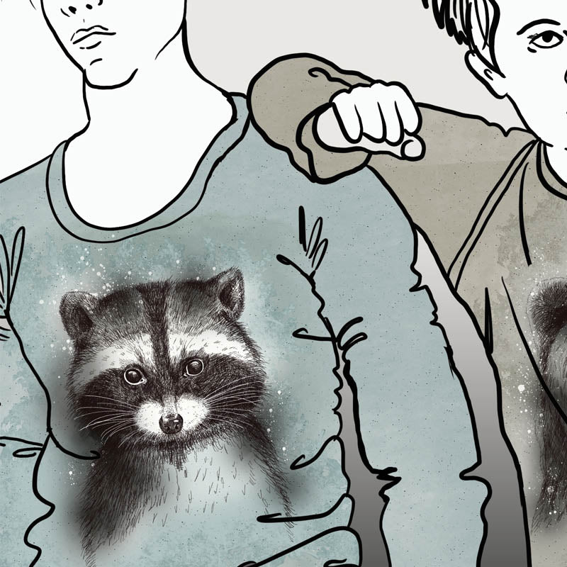 Panel Little Racoon Is Watching You and